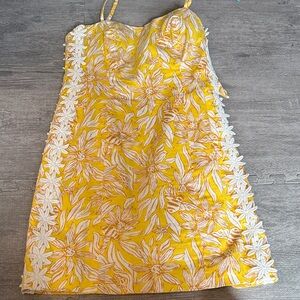 Lilly Pulitzer Yellow and White Floral Dress
